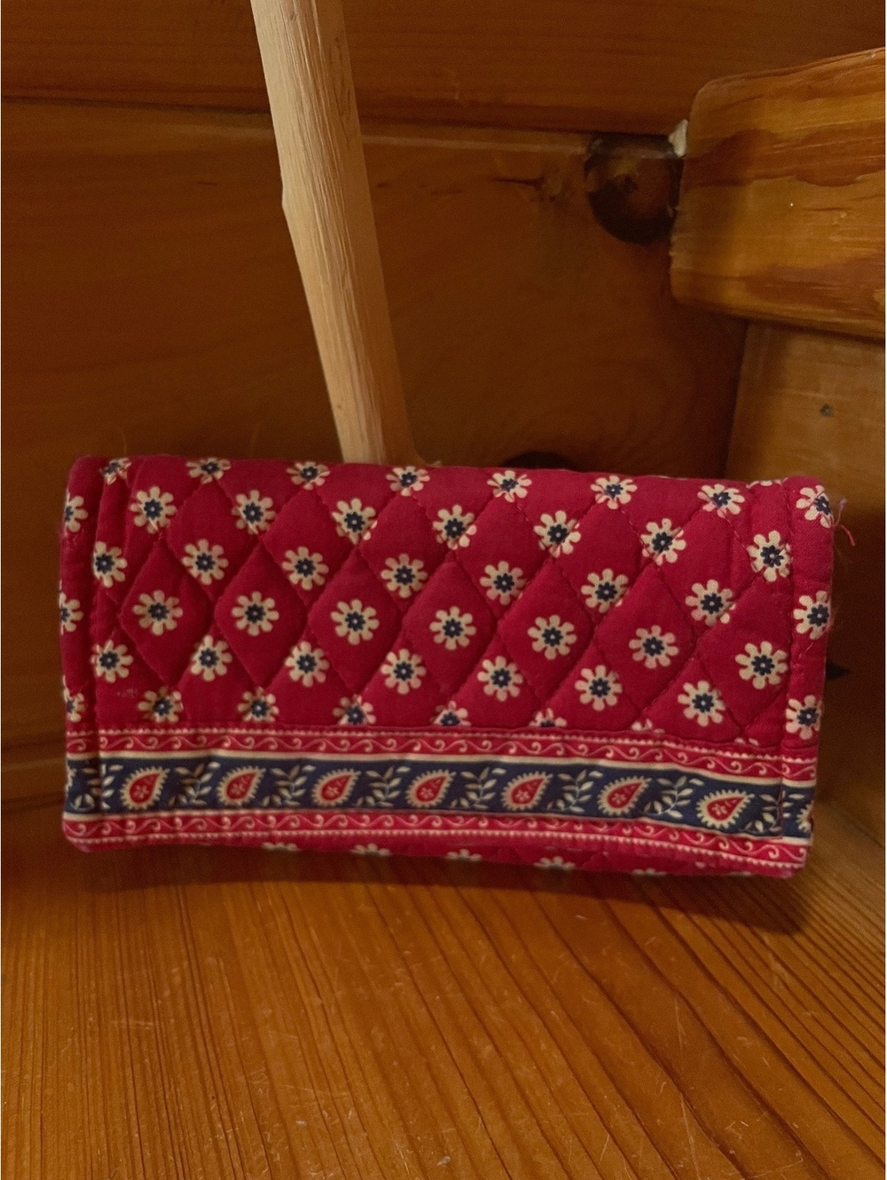 Vera Bradley Red floral fabric wallet